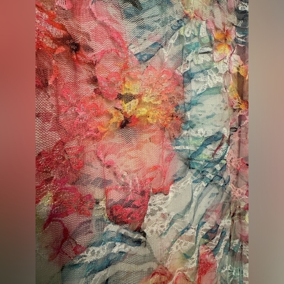 Brittany Black Floral Layered Shirt Size XL - Picture 6 of 12